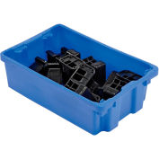 Polyethylene Container 20"L x 13"W x 6-1/4"H, Blue - Pkg Qty 5