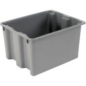 LEWISBins Polyethylene Container, 21"L x 17"W x 12"H, Gray - Pkg Qty 5