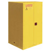 Flammable Cabinet, 60 Gallon, Self Close Double Door, 34"W x 34"D x 65'H