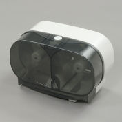 Horizontal Twin Toilet Roll Dispenser for Standard 5" Rolls