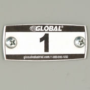 Locker Number Plate Kit W/Rivet Gun, Numbered 1-100