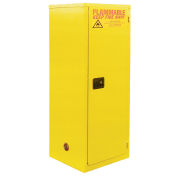 Slim Flammable Cabinet BA24, Manual Close Single Door 24 Gallon, 23"W x 18"D x 65"H