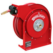 All Steel Compact Retractable Hose Reel For Air/Water, 1/4" x 35' 300PSI