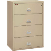 Fireking Fireproof 4 Drawer Lateral File Cabinet 43822CPA, Letter-Legal, 37-1/2"W x 22"D x 53"H