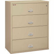 Fireking Fireproof 4 Drawer Lateral File Cabinet 44422CPA, Letter-Legal, 44-1/2"W x 22"D x 53"H