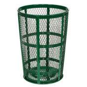 Global Industrial Outdoor Metal Trash Container, 48 Gallon, Green