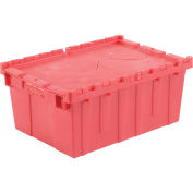 Distribution Container With Hinged Lid, 21.9x15.3x9.7, Red