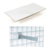 Global Industrial 48"X12" Melamine Wood Shelves With Brackets, 2/Pk