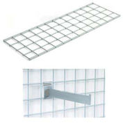 48"X12" Wire Shelves With Brackets, 2/Pk