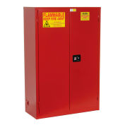 Global Industrial 72 Gallon Paint & Ink Storage Cabinet, Manual Close Double Door, 43"Wx18"Dx65"H