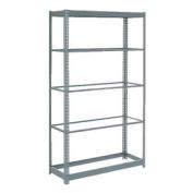 Boltless Heavy Duty Shelving 48"W x 24"D x 72"H, 5 Shelves, No Deck