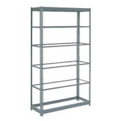 Boltless Heavy Duty Shelving 48"W x 12"D x 72"H, 6 Shelves, No Deck