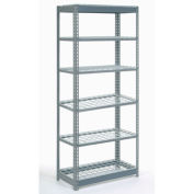 Boltless Heavy Duty Shelving 48"W x 12"D x 72"H, 6 Shelves, Wire Deck