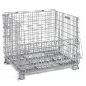 48x40x42-1/2 Folding Wire Container, 4000 Lb Capacity