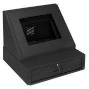 LCD Console Counter Top Security Computer Cabinet, Black, 24-1/2"W x 22-1/2"D x 22-1/8"H