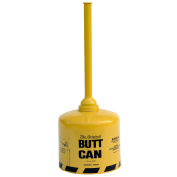 5 Gallon Galvanized Steel Butt Can, Yellow