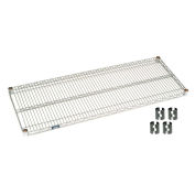 Nexel Stainless Steel Wire Shelf w/Clips, 48"W x 18"D