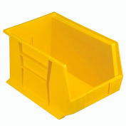 Global Industrial™ Plastic Stack & Hang Bin, 8-1/4"W x 13-5/8"D x 8"H, Yellow - Pkg Qty 12