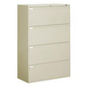 Global 42"W 4 Drawer Binder Lateral File, Putty, 9342P4F1H-DPT