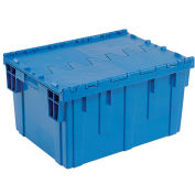 Global Industrial Blue Distribution Container With Hinged Lid 28-1/8x20-3/4x15-5/8