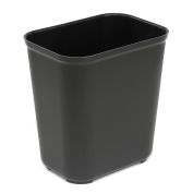 7 Gallon Fire Resistant Plastic Wastebasket - Black