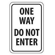 NMC TM73H Aluminum Sign,  One Way Do Not Enter, .063" Thick