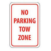 NMC TM38H Aluminum Sign,  No Parking Tow Zone, .063" Thick