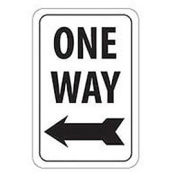 NMC TM22J Reflective Aluminum Sign, One Way Left Arrow, .080" Thick