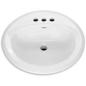 American Standard Rondalyn 0491.019.020 Countertop Round Sink W/4" Faucet Holes