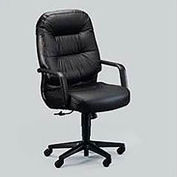HON Pillow-Soft Executive Chair, High-Back Leather, Black, 2090 Series