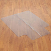 Chair Mat for Hard Floor, 36"W x 48"L  with 20" x 10" Lip, Straight Edge