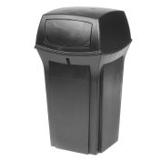 Rubbermaid Ranger® 2 Door Outdoor Trash Can, 35 Gallon, Black