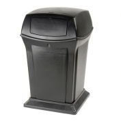 Rubbermaid Ranger® 2 Door Outdoor Trash Can, 45 Gallon, Black
