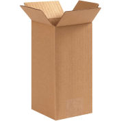 4" x 4" x 8" Tall Cardboard Corrugated Boxes - Pkg Qty 25