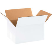 11-1/4" x 8-3/4" x 6" Cardboard Corrugated Boxes, White - Pkg Qty 25