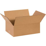 14" x 10" x 5" Flat Cardboard Corrugated Boxes - Pkg Qty 25