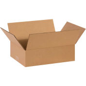 14" x 10" x 4" Flat Cardboard Corrugated Boxes - Pkg Qty 25