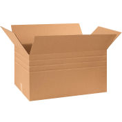 30" x 17" x 16" Multi-Depth Cardboard Corrugated Boxes - Pkg Qty 15