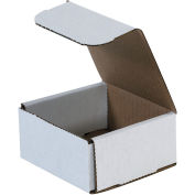 4" x 4" x 2" Corrugated Mailers, ECT-32, White - Pkg Qty 50