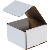 6" x 6" x 4" Corrugated Mailers, ECT-32, White - Pkg Qty 50