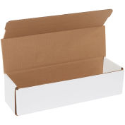 12" x 3-1/2" x 3" Corrugated Mailers, ECT-32, White - Pkg Qty 50