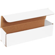 13-1/2" x 3-1/2" x 3-1/2" Corrugated Mailers, ECT-32, White - Pkg Qty 50