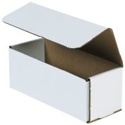 8" x 3" x 3" Corrugated Mailers, ECT-32, White - Pkg Qty 50