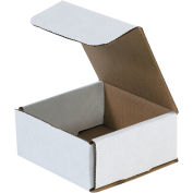 4-3/8" x 4-3/8" x 2" Corrugated Mailers, ECT-32, White - Pkg Qty 50