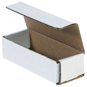 6-1/2" x 2-1/2" x 1-3/4" Corrugated Mailers, ECT-32, White - Pkg Qty 50