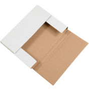 11-1/8" x 8-5/8" x 2" Easy-Fold Corrugated Mailers, ECT-32, White - Pkg Qty 50