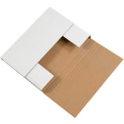 12-1/8" x 9-1/8" x 2" Easy-Fold Corrugated Mailers, ECT-32, White - Pkg Qty 50