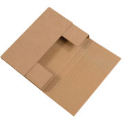 12-1/8"x9-1/8"x2" Corrugated Easy-Fold Mailers, Kraft - Pkg Qty 50