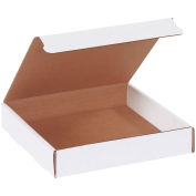 7-3/8" x 7-3/8" x 1-3/8" Corrugated Literature Mailers, ECT-32, White - Pkg Qty 50