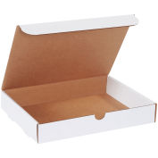 12-1/8" x 9-1/4" x 2" Corrugated Literature Mailers, ECT-32, White - Pkg Qty 50